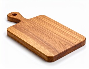 Wooden chopping board isolated on white background