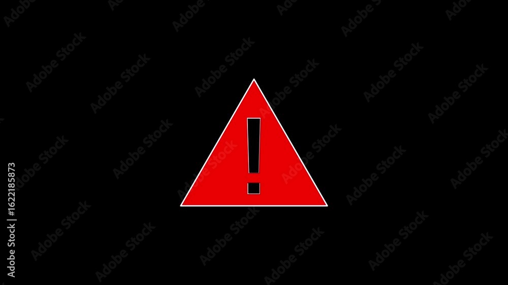 Poster red and yellow exclamation mark or warning triangle sign with lightning symbol indicating high volta