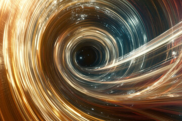 Vortex energy flows bending matter space-time in deep space