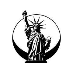 statue liberty vector art silhouette © PuspanjaliRani