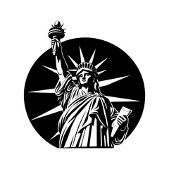 statue liberty vector art silhouette © PuspanjaliRani