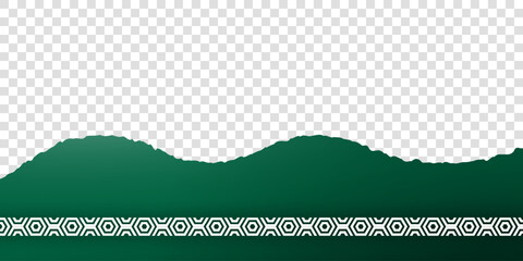 Mexico independence day. Green background template with simple white pattern in isolated design