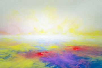 Vibrant abstract landscape with bright colors colorful