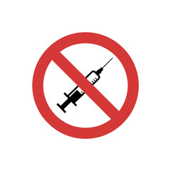No Needle Policy in Medical Facilities, Visual Guide, Urban Setting