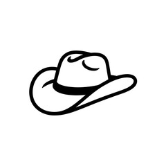 Stylish Cowboy Hat Illustration, Western Theme, Line Art Design, Digital Graphics