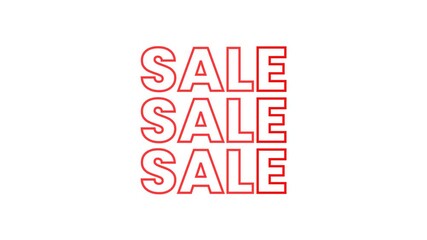 Flashing red "SALE" loop animation on transparent. Perfect for highlighting discounts and offers in retail, online shops, and ads. alpha channel - Powered by Adobe