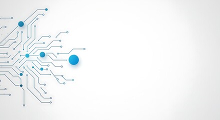 Abstract Circuit Board Design on White Background