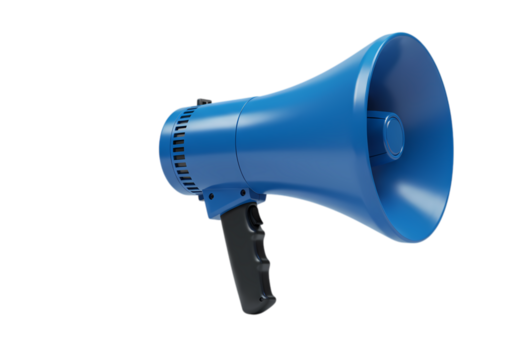Blue Megaphone: Announcement, Public Address System, Loudspeaker