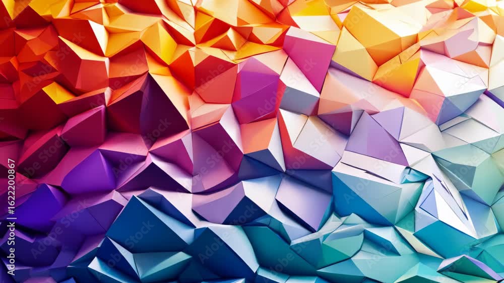 Aufkleber explore a stunning abstract colorful geometric background with sharp edges and depth. this vibrant d