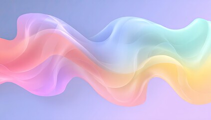 Soft, flowing, pastel abstract shapes