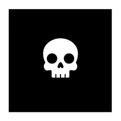 Minimalist Skull: Black and White Icon Art