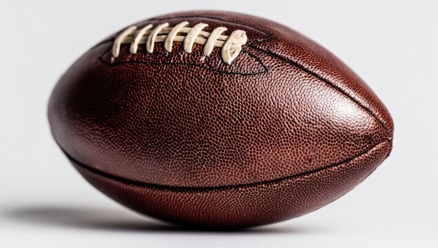 Close-up of a brown leather football (2)