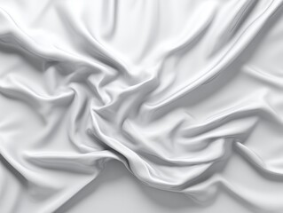 Fototapeta premium Elegant draped white fabric texture background.