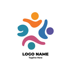Scalable Corporate Identity Mark Symbolizing Unified Teamwork, Global Connection, and Collaborative Success