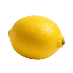 A single ripe yellow lemon isolated on black background