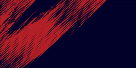 Fototapeta premium Halftone dots red and blue color pattern gradient grunge texture background. Dot pop art comic sport style vector illustration. grunge vector dots