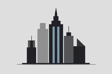 Obraz premium city skyline with reflection