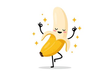 funny banana cartoon illustration