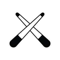 pool cue glyph outline icon with white background vector stock illustration