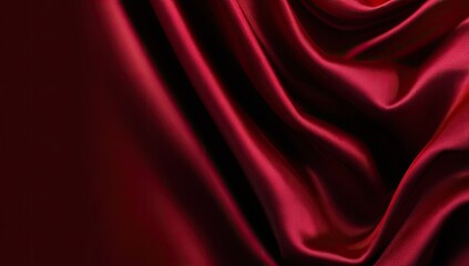 Obraz premium Deep maroon silk drapes in flowing folds