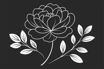 black and white floral background