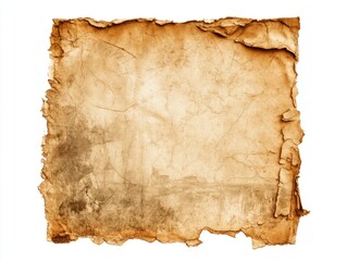 Aged, torn paper, depicting a faded image