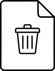 Delete Document vector icon symbol. illustration sign collection.