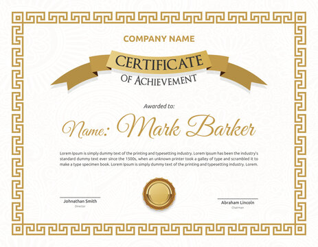 Colorful certificate of completion for Mark Barker in 2016, featuring a geometric background.