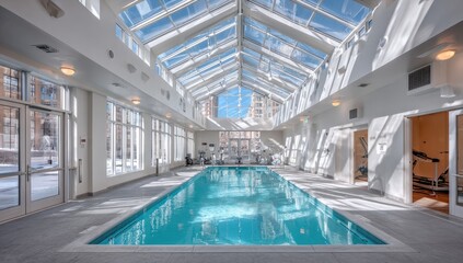 Indoor pool with skylight atrium