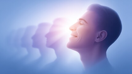 Obraz premium A close-up illustration of a person radiating warmth and positive energy, symbolizing strong interpersonal relationships.