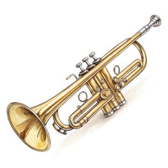 Naklejka premium Saxophone isolated on white background
