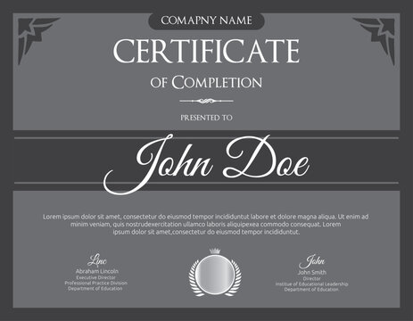 Colorful certificate of completion for Mark Barker in 2016, featuring a geometric background.