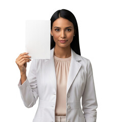 Medical Professional Holding Blank Sign Healthcare Solutions