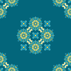 Oriental Geometric Luxury Ornament on Diamond Form