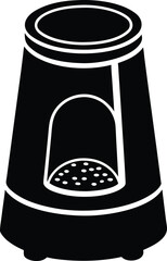 Automated pet feeder silhouette illustration