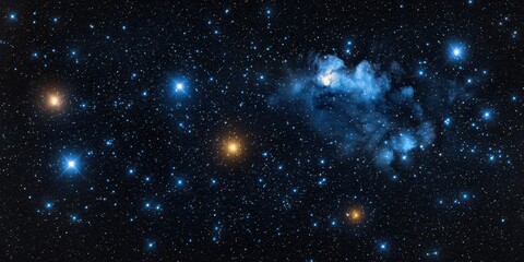 Obraz premium Starry night sky filled with constellations nebulae and distant galaxies