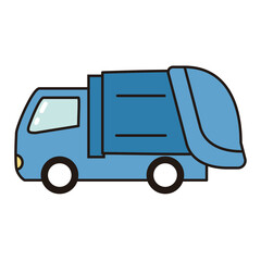 シンプルなごみ収集車のイラスト