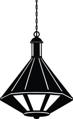 Hanging ceiling lamp silhouette.