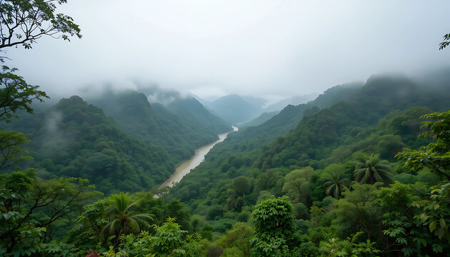 Brazil&rsquo;s Serra do Divisor hides wild rivers and untouched rainforest. Mist rises above tree canopies at the meeting point of Peru.
