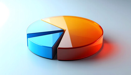 Obraz premium Colorful Glass Pie Chart Segments 