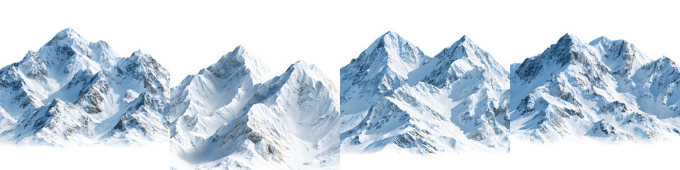 Obraz premium Snowy Mountain Range Collection: Majestic Peaks Landscape