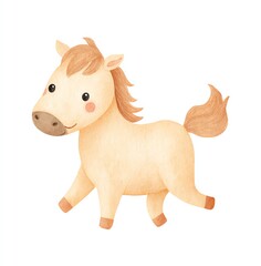 Cute Cartoon Palomino Pony
