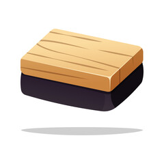 Wooden Chalkboard Eraser vector. Blackboard Eraser Stationery.