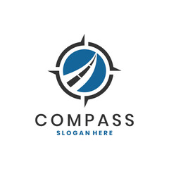 Compass road logo symbolizes navigation, travel, direction, and adventure.