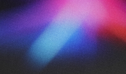 Grainy textured abstract background with colorful wavy light leaks