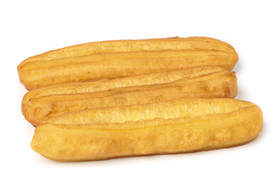 Crispy golden fritters deep fried to perfection with a white bottom presenting a savory snack delight