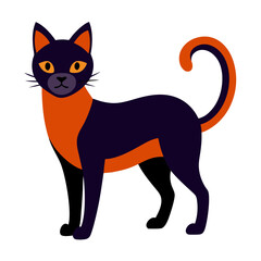 Modern Cat Vector Style on White