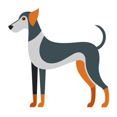 Modern Dog Vector Style on White