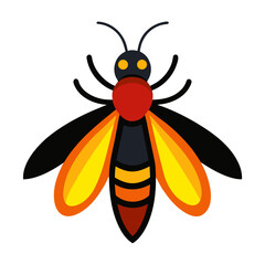Modern Firefly Vector Style on White