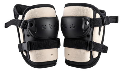 Protective sports knee pads isolated on a transparent or white background (PNG format)